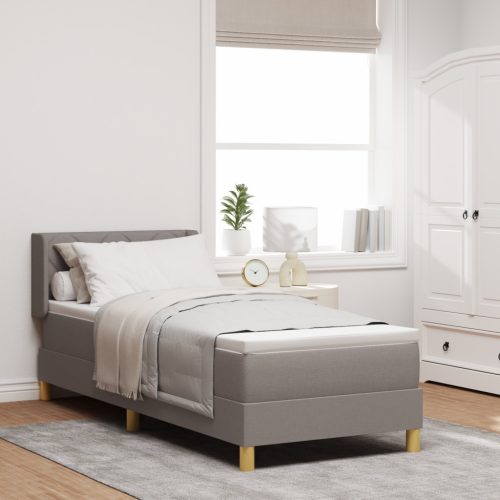 Boxspring Ágy Matracokkal - Taupe, 80x200 cm, Szövet