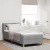 vidaXL Boxrugós ágy matracmal Világosszürke 190 x 90 cm Poliészter