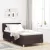 vidaXL Boxrugós ágy matracmal Sötét Barna 190 x 90 cm Poliészter