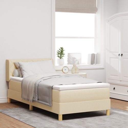 Box Spring Ágy Matrac - Krém, 100 x 200 cm Szövet