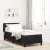 vidaXL Boxrugós ágy fejtámlával Fekete 200 x 80 cm Bársony