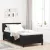 vidaXL Boxrugós ágy fejtámlával Fekete 190 x 90 cm Bársony