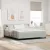 vidaXL Boxrugós ágy fejtámlával Világosszürke 200 x 180 cm Bársony