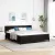 vidaXL Boxrugós ágy fejtámlával Fekete 200 x 180 cm Bársony