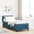 vidaXL Boxrugós ágy fejtámlával Sötét kék 200 x 80 cm Bársony