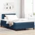 vidaXL Boxrugós ágy matracmal leddel Kék 120 x 200 cm szövet