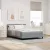 vidaXL Boxrugós ágy matracmal leddel Világosszürke 140 x 200 cm szövet