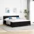 vidaXL Boxrugós ágy matracmal leddel Fekete 180 x 200 cm szövet
