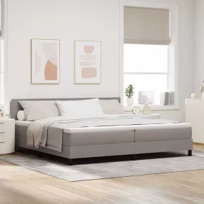   vidaXL Boxrugós ágy matracmal leddel Tópszínű 200 x 200 cm szövet