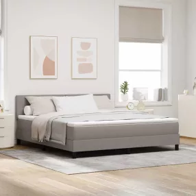   vidaXL Boxrugós ágy matracmal leddel Tópszínű 180 x 200 cm szövet