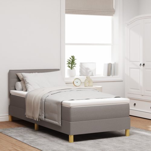 Box Spring Ágy Matraccal és LED Topszín 80x200 cm Textil