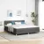 vidaXL LED Box Spring Ágy matracmal Sötétszürke 180 x 200 cm szövet