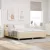 LED Box Spring Ágy matracmal leddel Krém 180 x 200 cm szövet