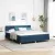 vidaXL LED Box Spring Ágy LED szalagokkal Kék 180 x 200 cm szövet