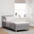 vidaXL LED Box Spring Ágy fejtámlával Világosszürke 90 x 190 cm szövet
