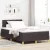 vidaXL LED Box Spring Ágy fejtámlával Sötét Barna 120 x 190 cm szövet
