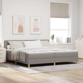   vidaXL LED Box Spring Ágy párnával Tópszínű 200 x 200 cm szövet