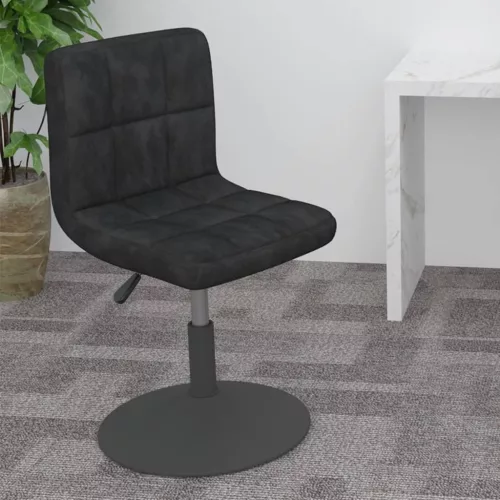 vidaXL fekete bársony forgó bárszék