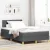 vidaXL LED Box Spring Ágy fejtámlával Sötétszürke 120 x 200 cm szövet
