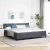 vidaXL LED Box Spring Ágy matracmal Sötétszürke 200 x 200 cm Bársony