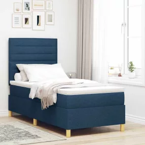   vidaXL LED Box Spring Ágy matracmal fejtámlával Kék 80 x 200 cm szövet
