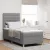 vidaXL LED Box Spring Ágy matracmal Világosszürke 100 x 200 cm szövet