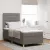 vidaXL LED Box Spring Ágy matracmal Tópszínű 100 x 200 cm szövet