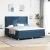 vidaXL LED Box Spring Ágy matracmal Kék 180 x 200 cm szövet