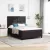 vidaXL LED Box Spring Ágy matracmal Fekete 160 x 200 cm Bársony
