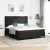 vidaXL LED Box Spring Ágy matracmal Fekete 180 x 200 cm Bársony