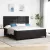 vidaXL LED Box Spring Ágy matracmal Fekete 200 x 200 cm Bársony
