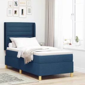   vidaXL Boxrugós ágy LED szalagokkal fejtámlával Kék 80 x 200 cm szövet