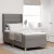 vidaXL Boxrugós ágy LED szalagokkal Tópszínű 90 x 190 cm szövet