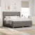 vidaXL Boxrugós ágy LED szalagokkal Tópszínű 180 x 200 cm szövet