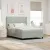 LED Box Rugós Ágy Mattresszel Argyle Világosszürke 140 x 200 cm