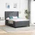 vidaXL Boxrugós ágy LED szalagokkal Sötétszürke 140 x 190 cm Bársony