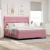 vidaXL Boxrugós ágy matracmal leddel Rózsaszín 180 x 200 cm Bársony