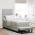 vidaXL Boxrugós ágy párnával Világosszürke 200 x 80 cm Bársony