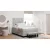 vidaXL Boxrugós ágy fejtámlával Világosszürke 200 x 120 cm Bársony