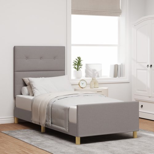 Taupe ágykeret 100x200 cm szövetből