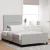 vidaXL Boxrugós ágy fejtámlával Világosszürke 120 x 190 cm Bársony