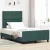 vidaXL Boxrugós ágy fejtámlával Sötétzöld 120 x 190 cm Bársony
