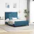 vidaXL Boxrugós ágy fejtámlával Sötét kék 140 x 190 cm Bársony