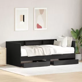 Nappali ágy Szürke 90 x 200 cm Faanyag