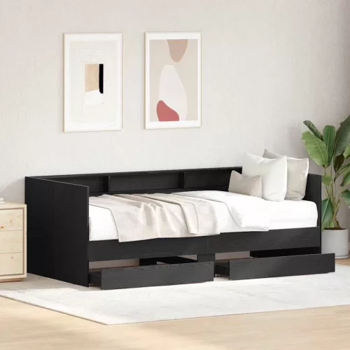 Nappali ágy Szürke 90 x 200 cm Faanyag
