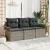 Kerti Kanapé Szett 3 pcs Szürke 196 x 62 x 85cm polirattan