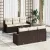 Kerti Kanapé Szett 7 pcs Barna 55 x 55 x 37 cm Poli rattan