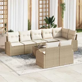 Kerti Kanapé Szett 9 pcs polirattan