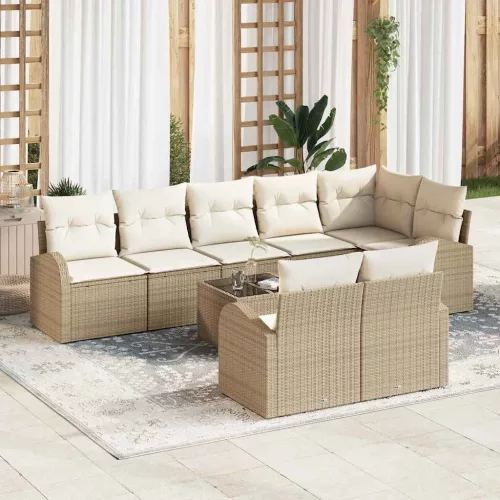 Kerti Kanapé Szett 9 pcs polirattan