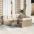 Kerti Kanapé Szett 9 pcs Beige és krém 55 x 55 x 37 cm